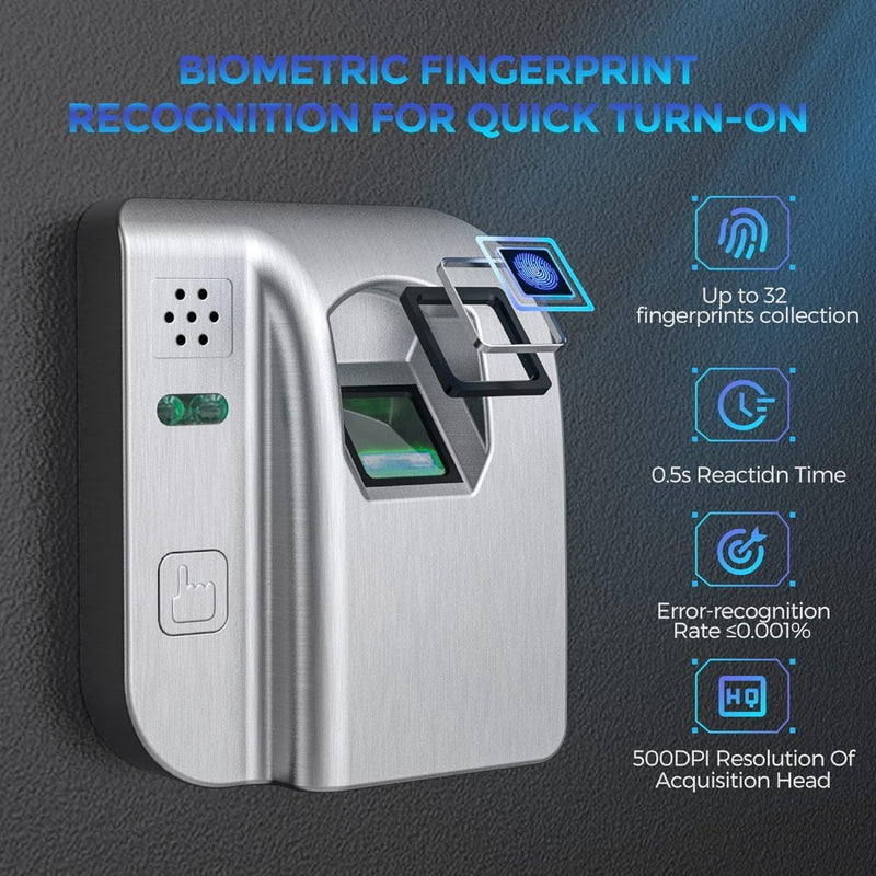 Fingerprint Safe Box 25 x 35 x 25cm 16L