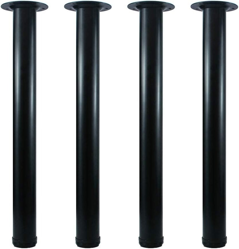 60cm Adjustable Tall Metal Legs Set of 4 Black