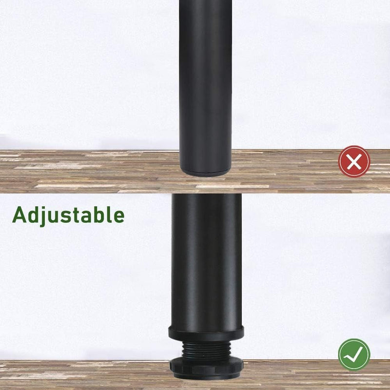 60cm Adjustable Tall Metal Legs Set of 4 Black