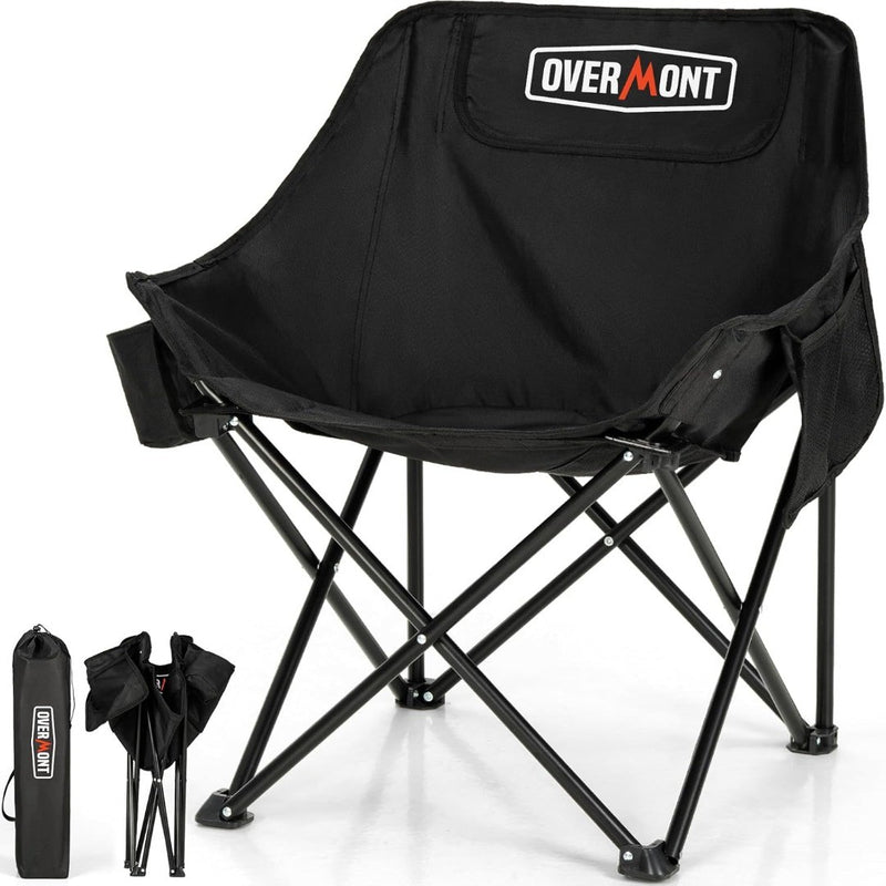 Folding Camping Chair Portable Backpacking Black