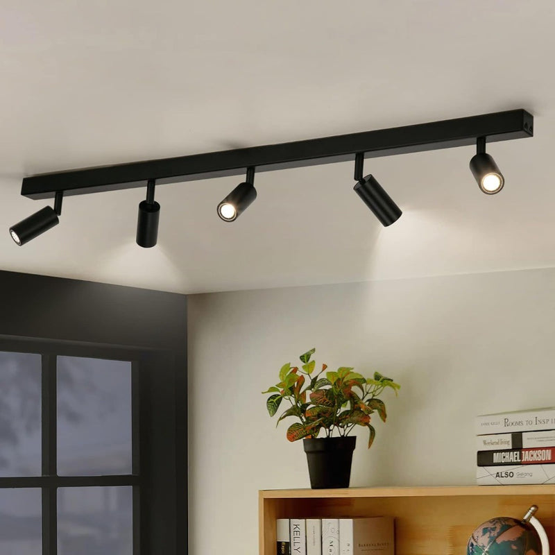 Eofiti 5 Way Ceiling Light Fitting Black Spot Light Ceiling Spotlight Rotatable