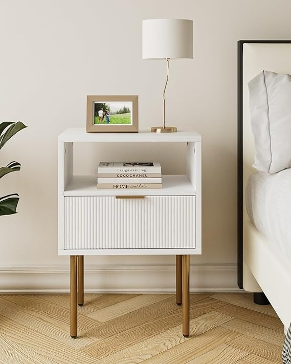 Night Stand, Modern Nightstand with Drawers, End Tables Living Room