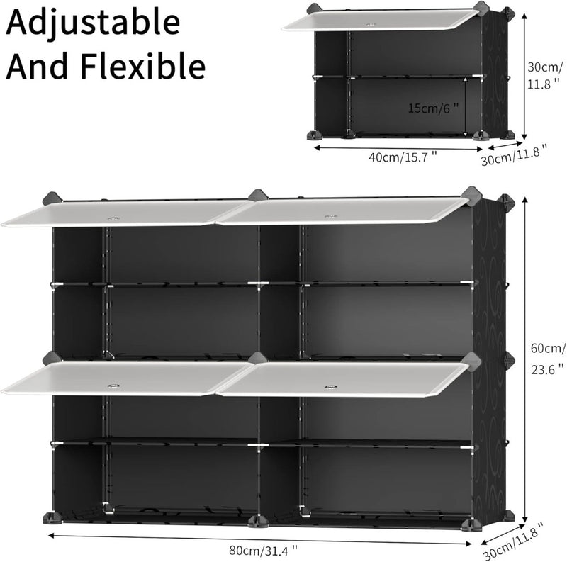 Shoe Rack Portable Shoe Storage Cabinet Organiser Tower, Modular Cabinet Shelvin