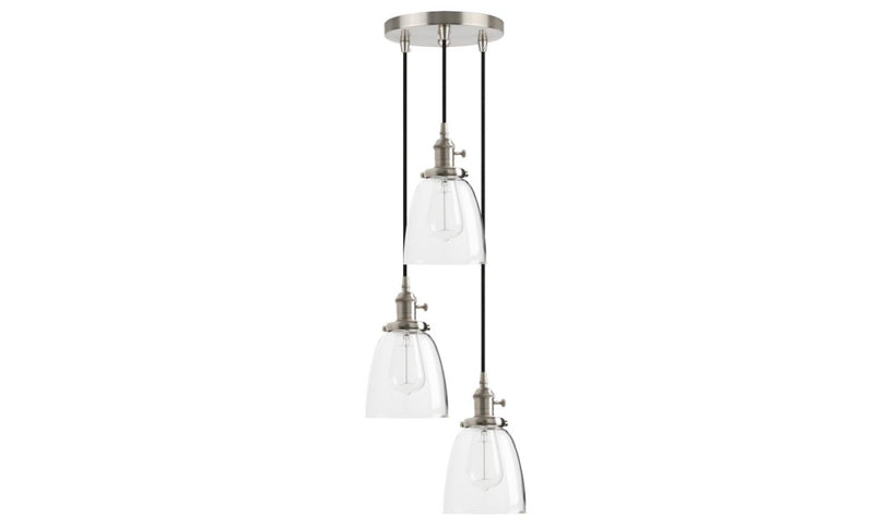 PathsOn Industrial Modern Vintage Edison Triple Pendant Lights Retro