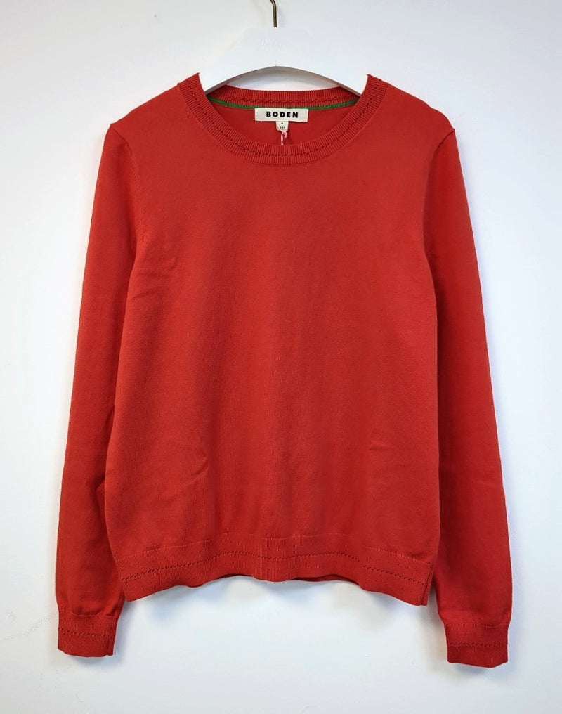 BODEN Catriona Cotton Crew Jumper UK 14