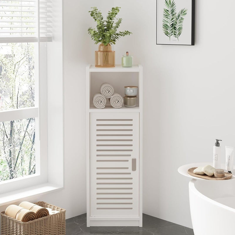 3 Tier Bathroom Floor Cabinet Modern White