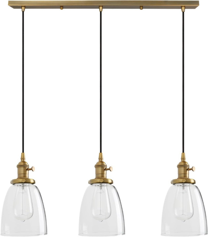 Industrial Pendant Lights Dark Brass 85cm