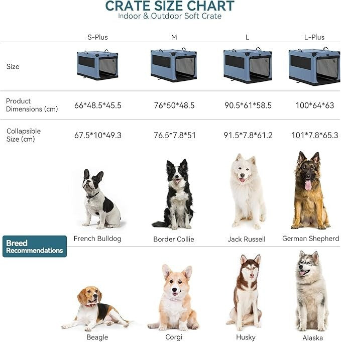 Dog Crates for Large Dogs, Adjustable Fabric Cover by Spiral Iron Pipe