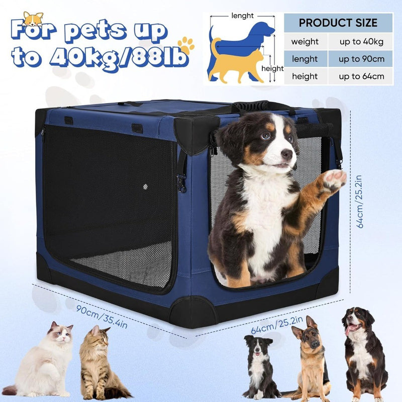 Folding Dog Cage (XL) 90 x 64 x 64 cm