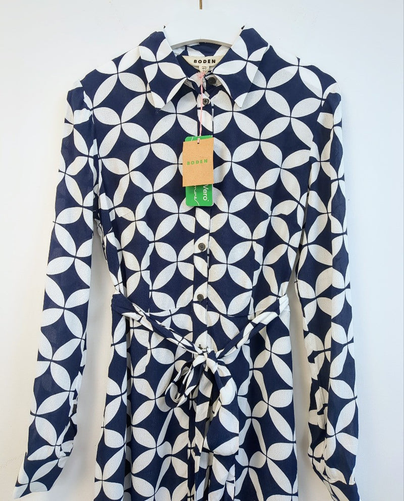 BODEN Kate Midi Shirt Dress UK 12R - Minor Defect