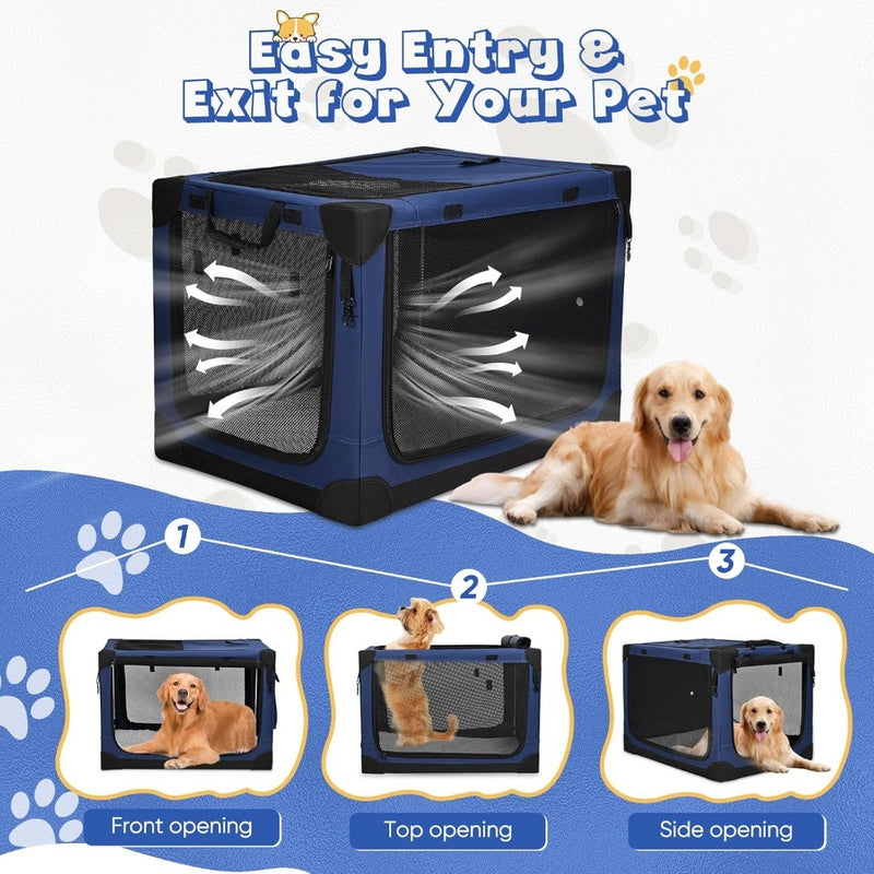 Folding Dog Cage (XL) 90 x 64 x 64 cm