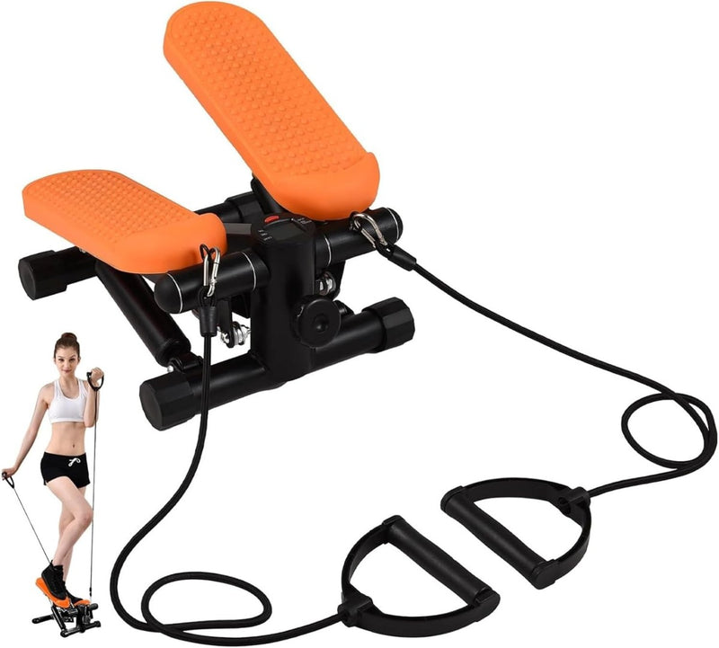 Mini Stair Stepper with Resistance Bands and LCD