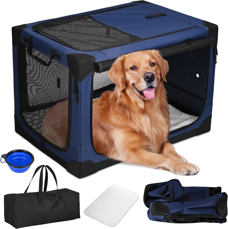 Folding Dog Cage (XL) 90 x 64 x 64 cm