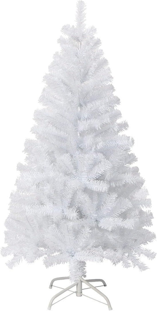 5ft White Christmas Tree 450 Tips Artificial Tree with Metal Stand