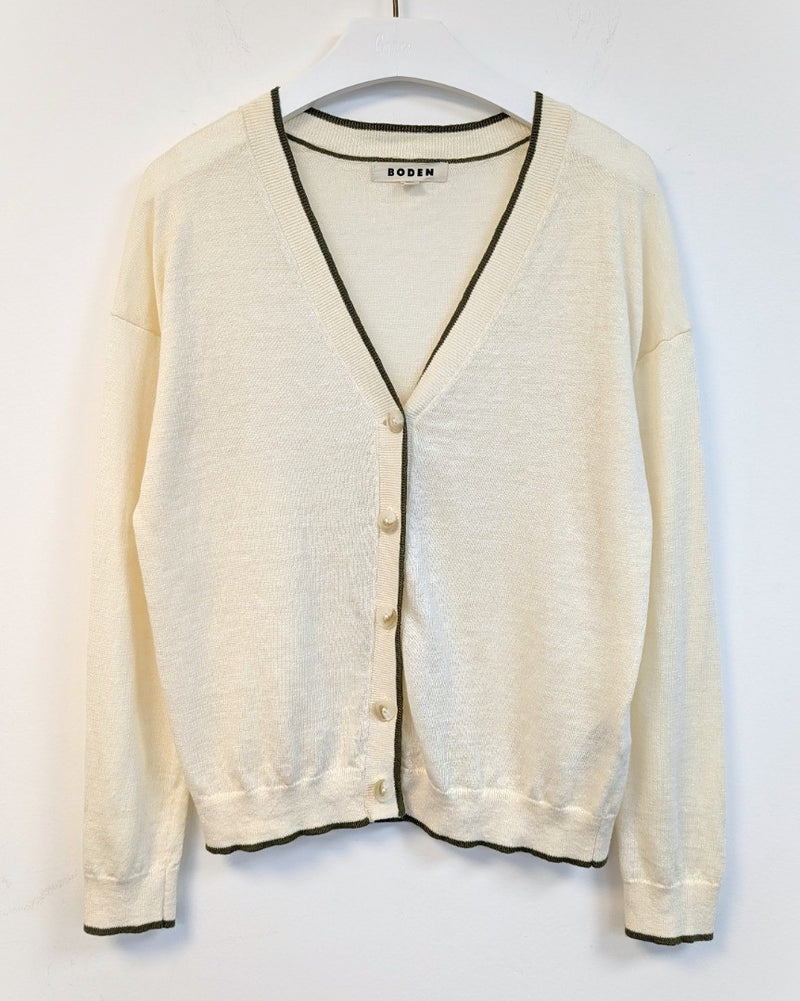 BODEN Maggie V-Neck Linen Cardigan Small - Without Tags