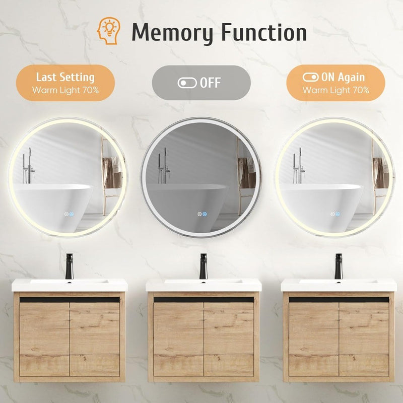 Bathroom Mirror with LED Light 60cm