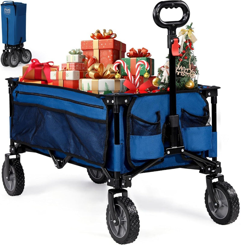 Festival Trolley on Wheels, Folding Wagon Camping Cart Heavy Duty