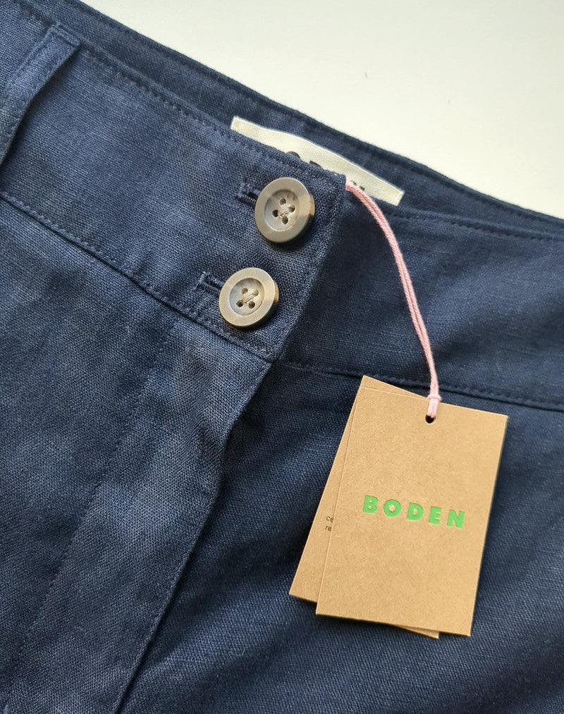 BODEN Westbourne Linen Trousers UK 12P