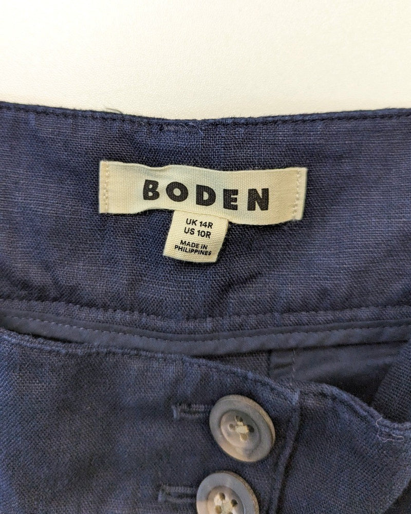 BODEN Westbourne Linen Trousers UK 14 Without tags