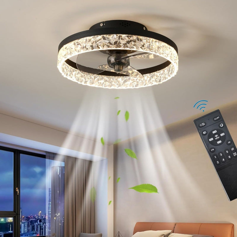 Quiet Ceiling Fans with Lights Remote Control, Modern Lighting Fan Ceiling Light