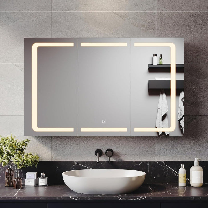 Smart Mirror Cabinet Triple Door 350 x 650 x 20mm