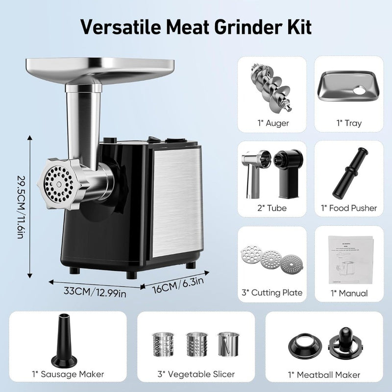 Meat Grinder Electric 2000W,3 in 1 Electric Meat Mincer Machine