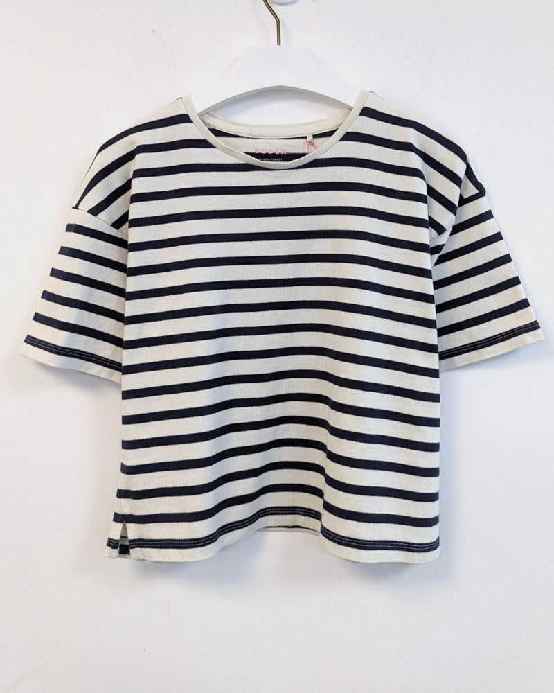 BODEN Heavyweight Breton T-Shirt Small UK 8-10 Minor Fault