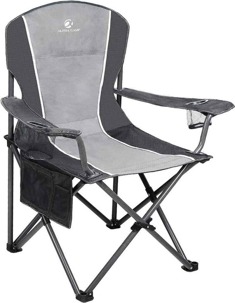 Camping Folding Chair for Heavy People Portable Heavy Duty Chair Support 160 KG