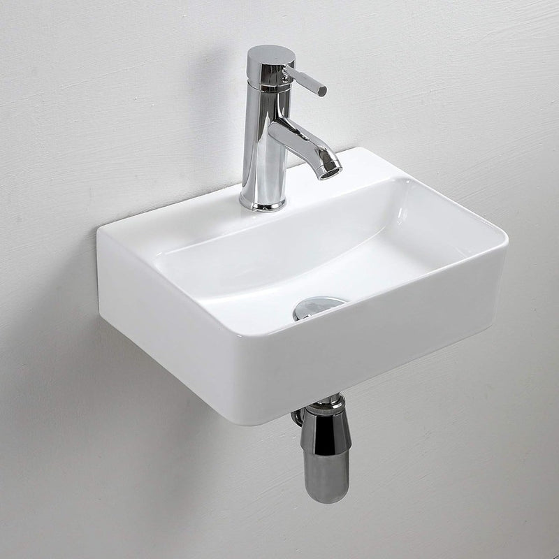 White Bathroom Sink Wall Mounted