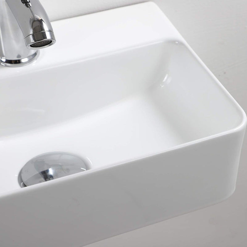 White Bathroom Sink Wall Mounted