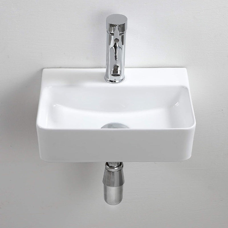 White Bathroom Sink Wall Mounted