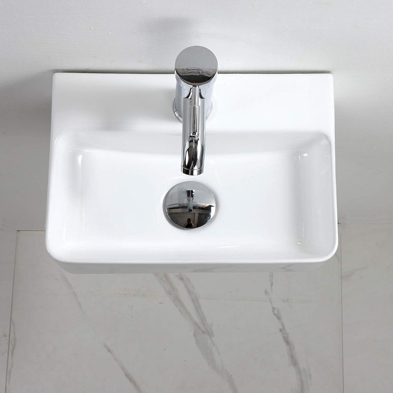 White Bathroom Sink Wall Mounted