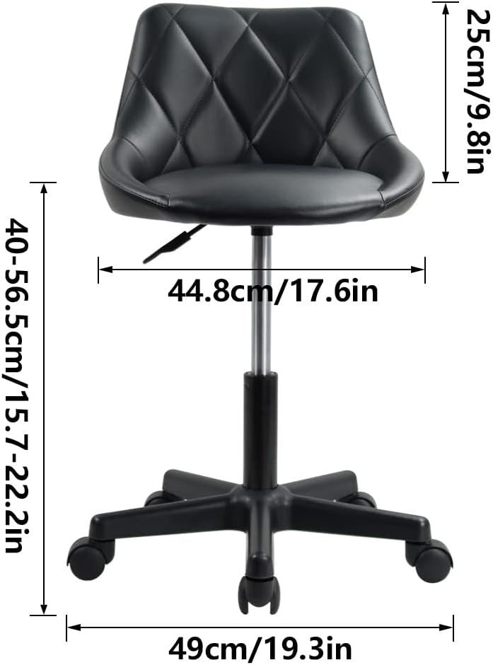 Mid Back PU Leather Height Adjustable Swivel Modern