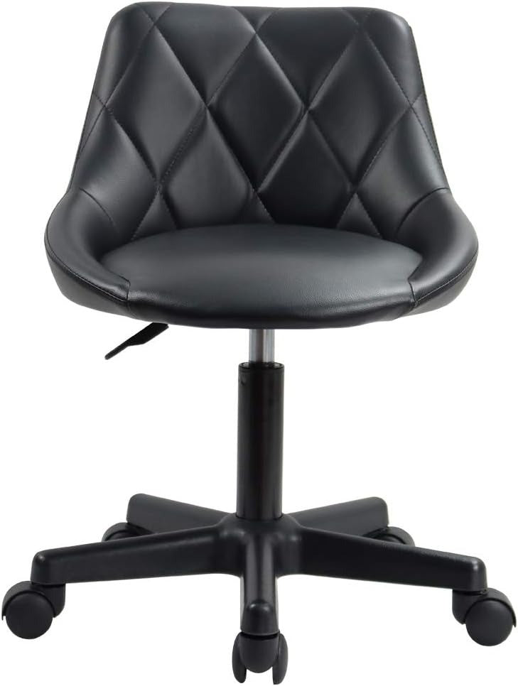 Mid Back PU Leather Height Adjustable Swivel Modern