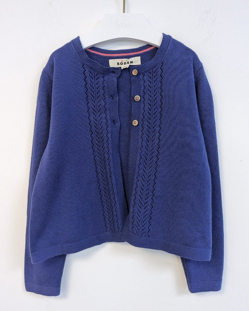 MINI BODEN Pointelle Cotton Cardigan Age 6-7 Yrs - Without tags