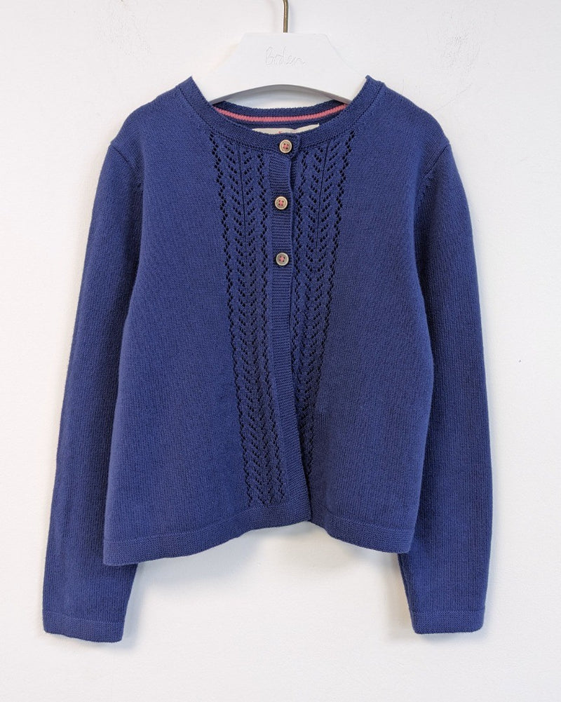 MINI BODEN Pointelle Cotton Cardigan Age 6-7 Yrs - Without tags