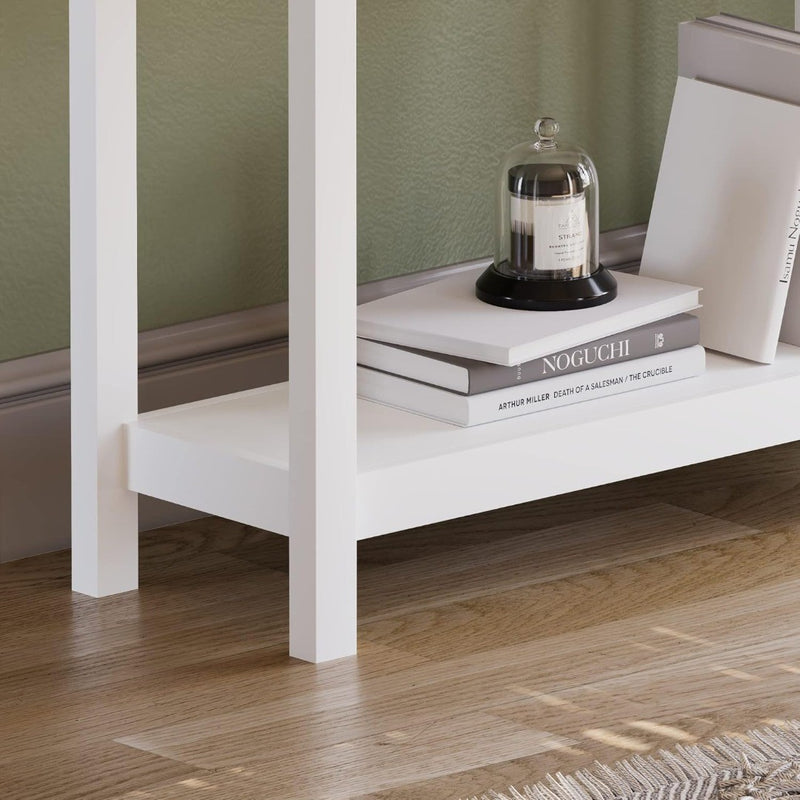 Console Table Grey with Shelves