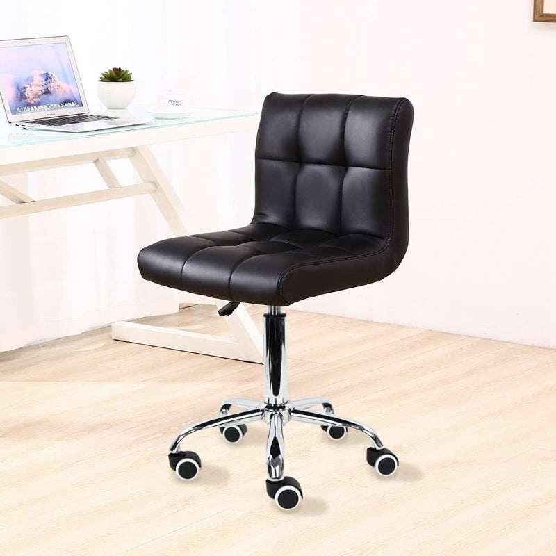 Leather Office Chair Height Adjustable Black