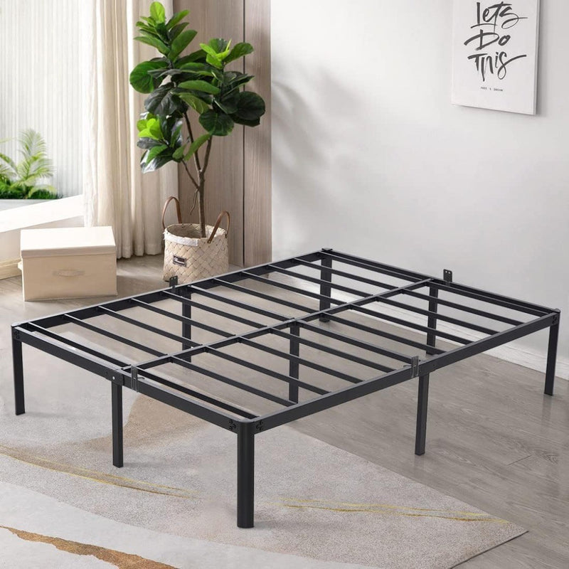 Metal Platform Bed Frame 157x200cm Black