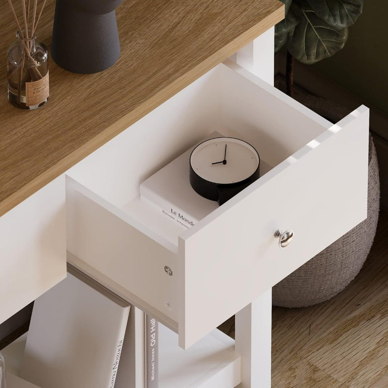 Console Table Grey with Shelves