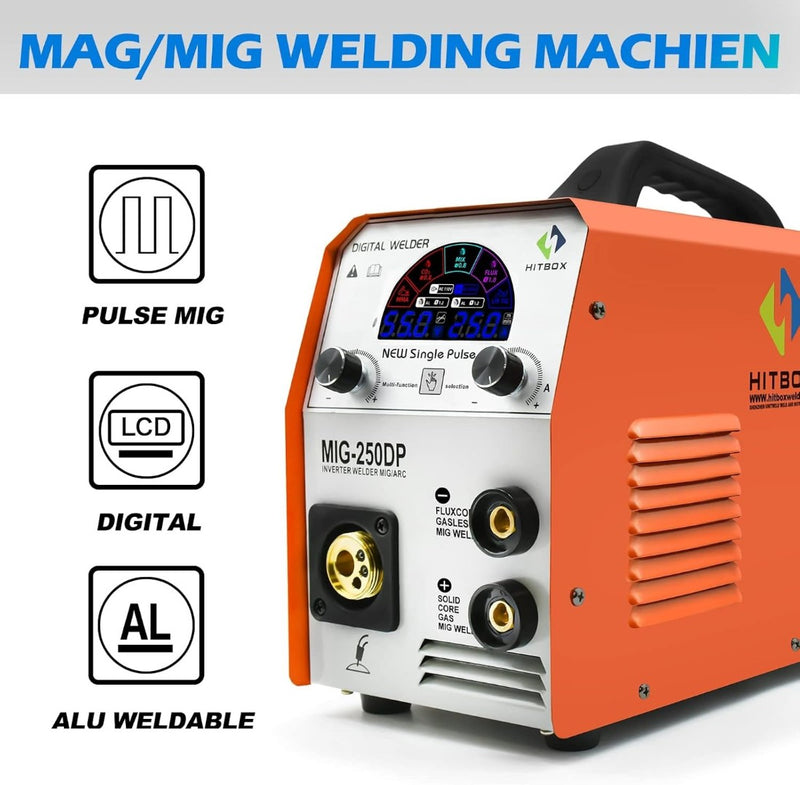 Single Pulse Aluminium MIG Welder, 250Amp Large