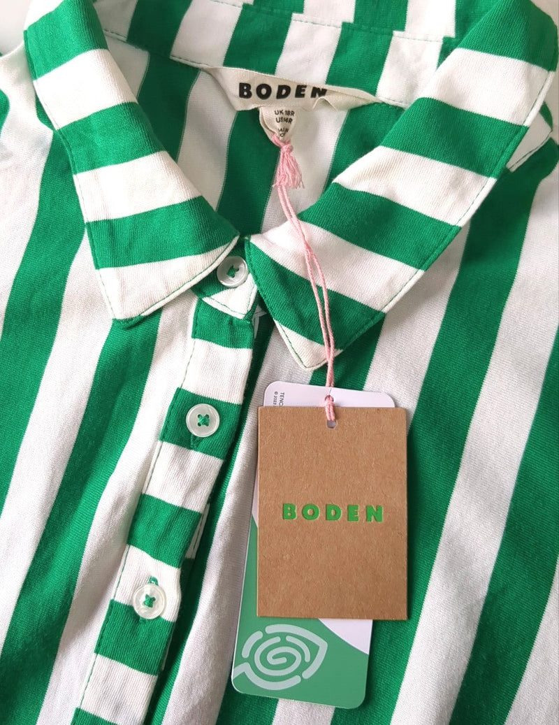 BODEN Libby Jersey Midi Shirt Dress