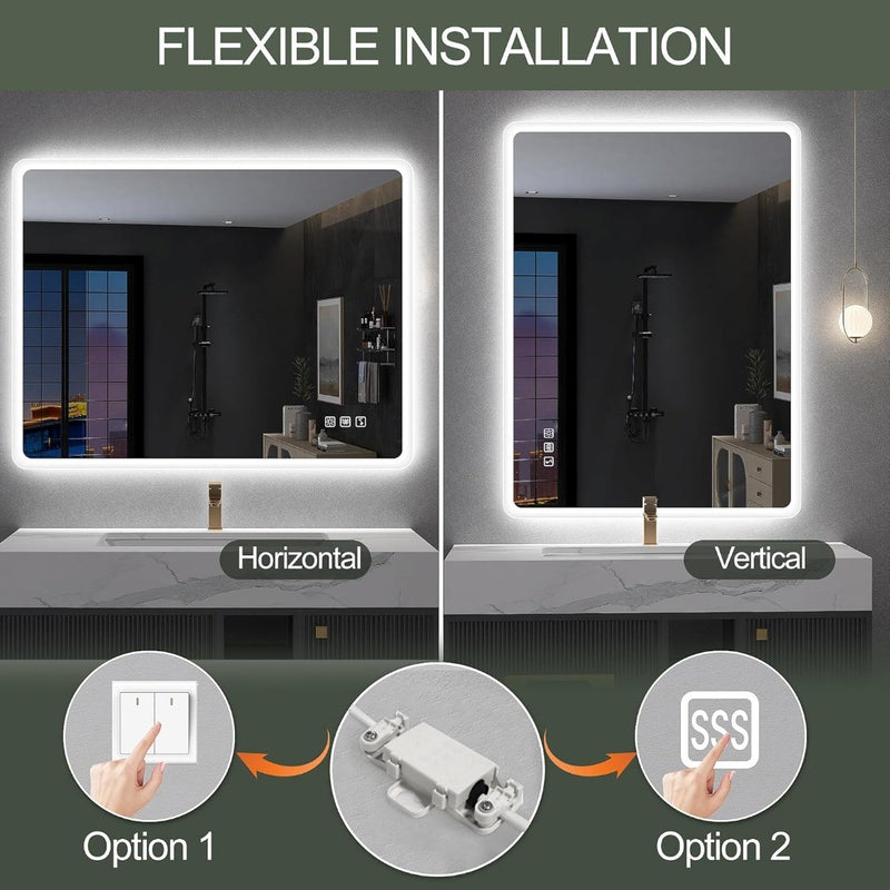 Bathroom Mirror with Bluetooth 60 x 80 cm