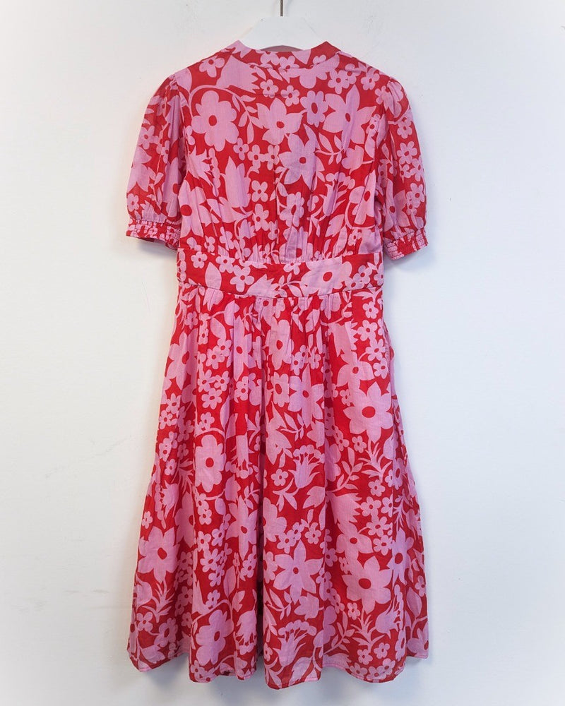 BODEN Elsa Crinkle Midi Tea Dress UK 12P