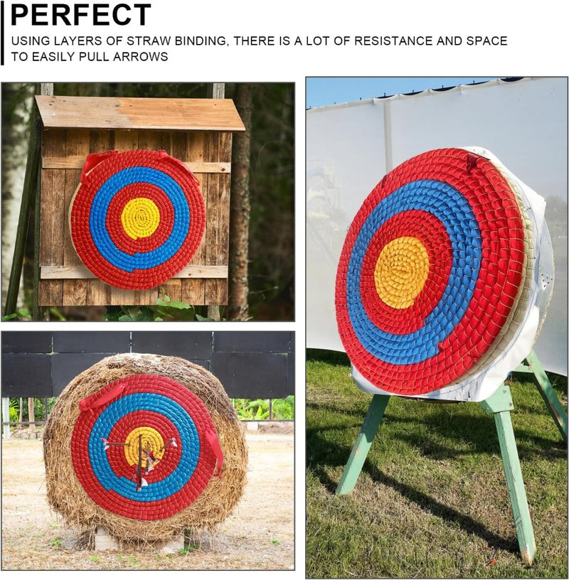 Laurraine Archery Target， Solid Straw Round Target，Traditional Bow Arrow Target