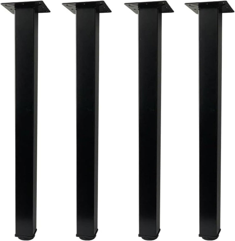 Table Legs 70 cm Black Metal 4 Pack Adjustable