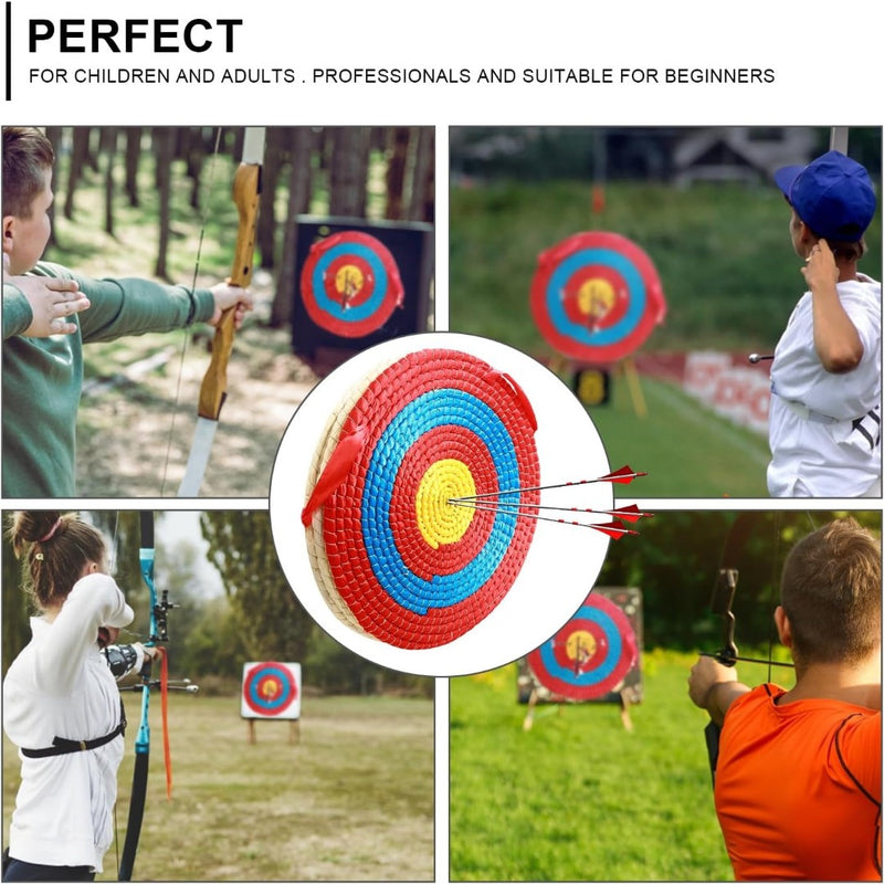 Laurraine Archery Target， Solid Straw Round Target，Traditional Bow Arrow Target