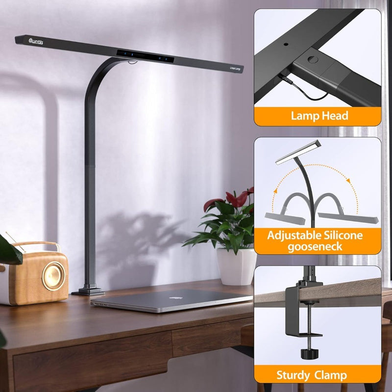 LED Desk Lamp 24W Flexible Gooseneck