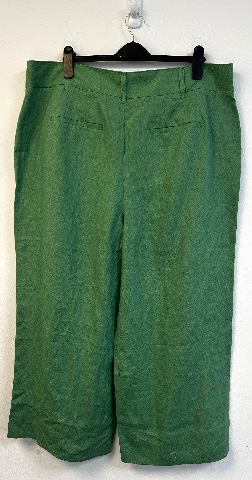 BODEN Westbourne Linen Crop Trousers UK 20 Minor Fault