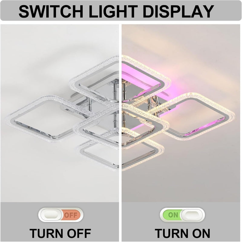 Ceiling Lights 80W Square LED 56cm Dimmable